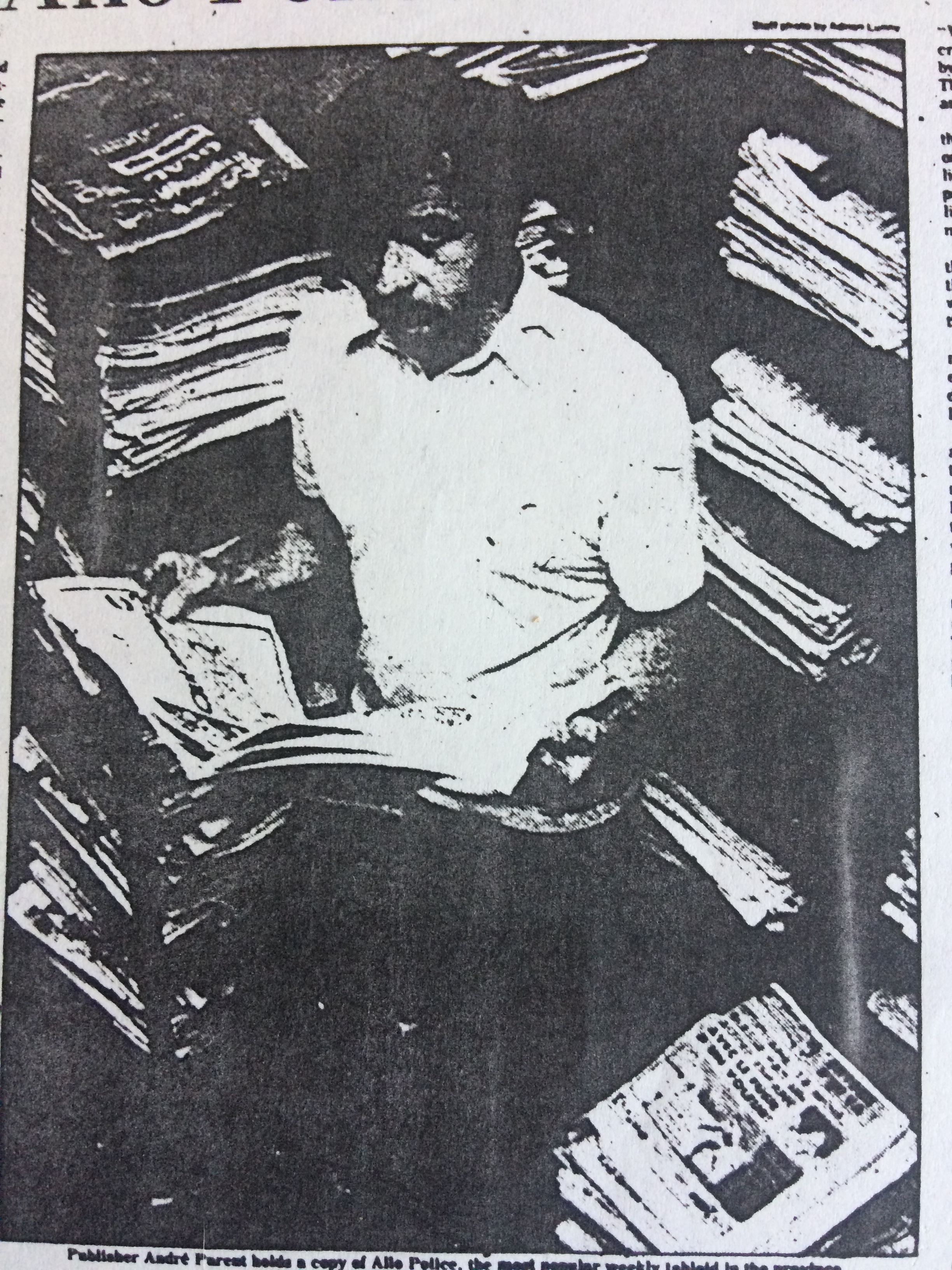 Allo Police publisher Andre Parent in 1979